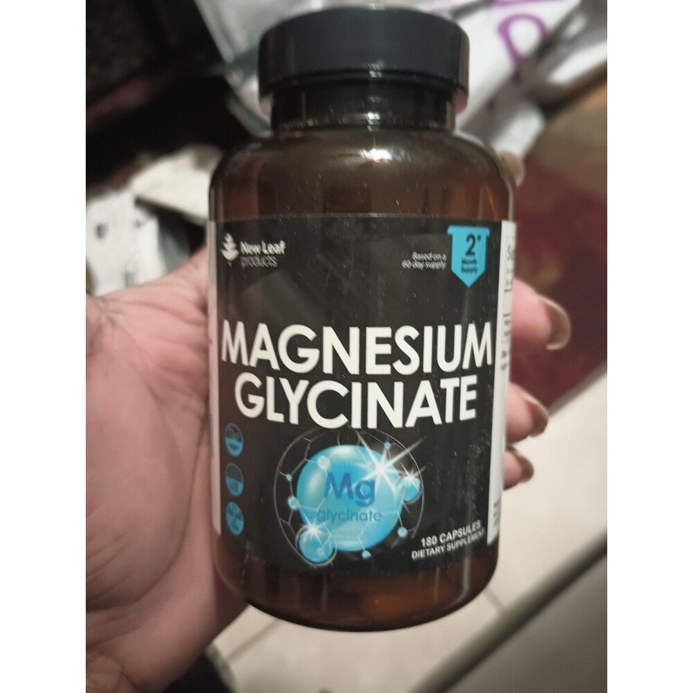 New Leaf Products Magnesium Glycinate 1040mg Elemental 208mg Recyclable Bottle